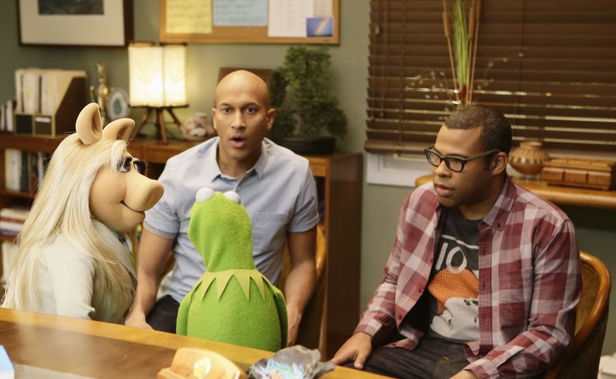 "THE MUPPETS"- MISS PIGGY, KEEGAN-MICHAEL KEY, KERMIT THE FROG, JORDAN PEELE.  JOYCE KIM LEE, COSTUME DESIGNER